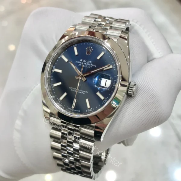 Rolex DATEJUST II Blue Dial Solid Bezel Jubilee Bracelet - Image 2