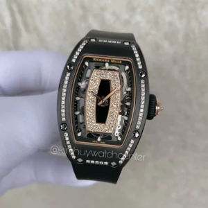 RM07-01 In Gem Set Black Ceramic & Rose Gold