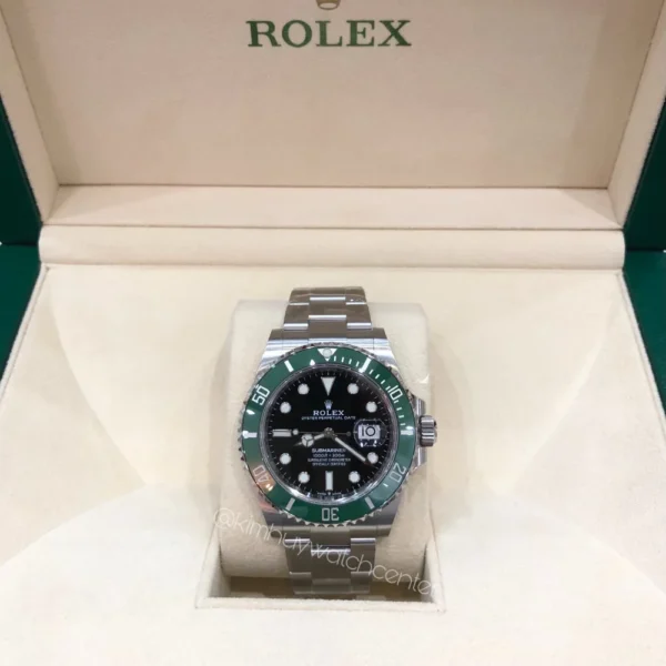 Rolex SUBMARINER Starbucks Black Dial Green Ceramic Bezel - Image 4