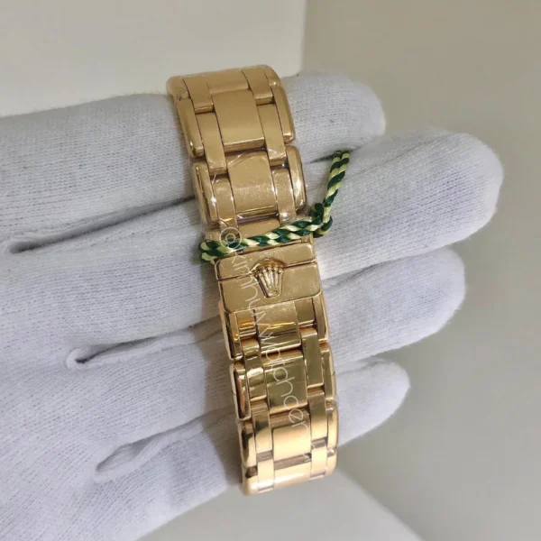 Rolex Special DAYDATE Black Dial with Diamonds and Ruby Yellow Gold - Image 2