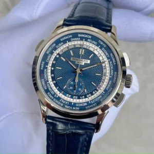 Patek Philippe 5930G World Time Chronograph Blue Dial White Gold