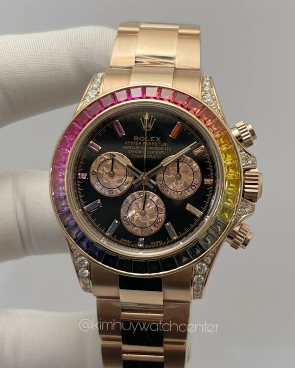 Rolex Daytona 116505 Rose Gold Upgrade to Rainbow Edition