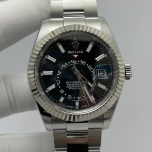 Rolex Sky-Dweller Black Dial White Gold Bezel