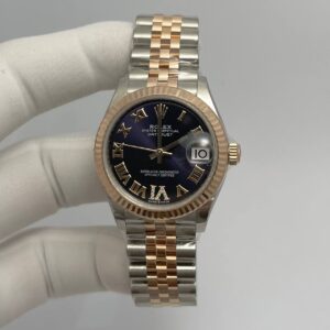 Rolex Datejust Twotone Purple Dial Rose Gold & Steel
