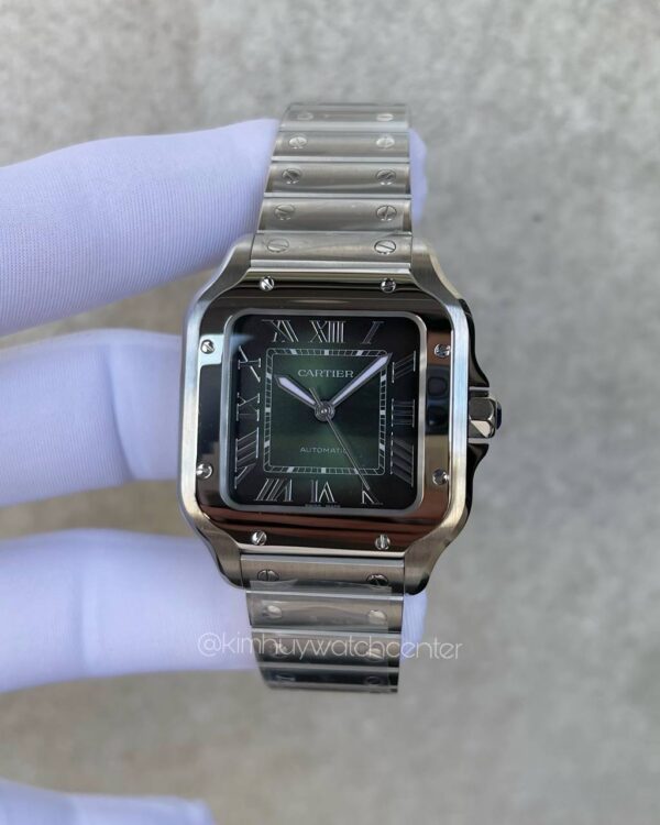 Cartier de Santos Green Dial Stainless Steel