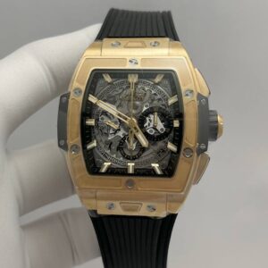 Hublot New Spirit of Bigbang Chronograph Yellow Gold Rubber Strap
