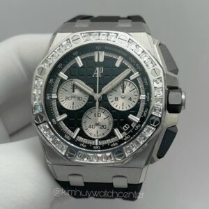 Audemars Piguet Royal Oak Offshore Chronograph White Gold Baguette Bezel