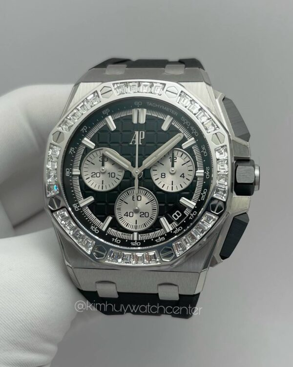 Audemars Piguet Royal Oak Offshore Chronograph White Gold Baguette Bezel