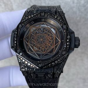 Hublot Bigbang Sang Bleu 415.CX.114.VR Black Ceramic Black Diamond Pave (Limited 200pcs)