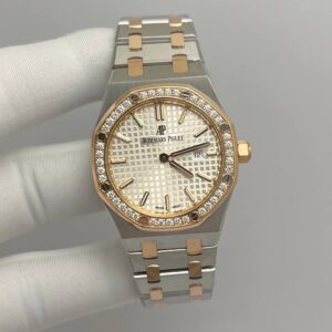 Audemars Piguet Royal Oak White Dial Twotone Rose Gold