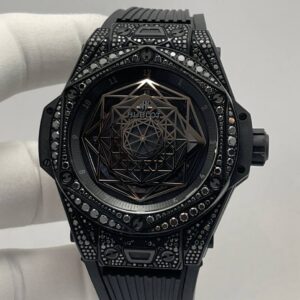 Hublot Bigbang Sang Bleu 415.CX.114.VR Black Ceramic Black Diamond Pave