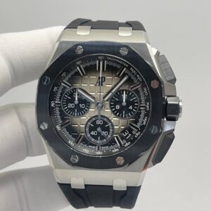 Audemars Piguet Royal Oak Offshore Smoke Dial Ceramic Bezel Steel Rubber Strap