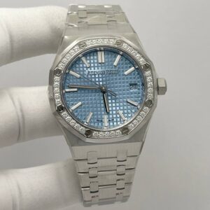 Audemars Piguet Royal Oak 15551ST Ice Blue Dial Diamonds Bezel
