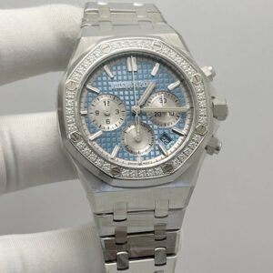 Audemars Piguet Royal Oak 26715ST Ice Blue Dial Chronograph Diamonds Bezel