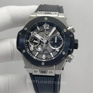 Hublot Bigbang Unico Chronograph Titanium Skeleton Dial Ceramic Bezel
