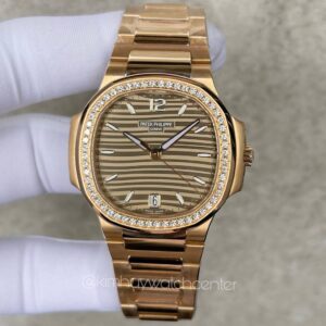 Patek Philippe Nautilus 71181200R Champagne Diamond Bezel Rose Gold