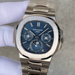 Patek Philippe Nautilus Perpetual Calendar 5740G White Gold Blue Dial