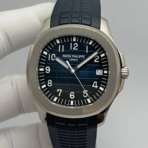 Patek Philippe Aquanaut Blue Dial White Gold Rubber Strap