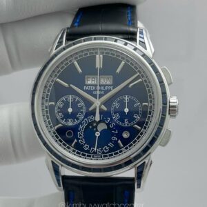 Patek Philippe Grand Complication Perpetual Calendar 527111P Blue Sapphire Crystal