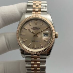 Rolex Datejust Twotone Rose Gold Dial Jubilee Bracelet