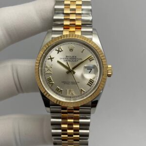 Rolex Datejust Twotone Silver VIXI Diamonds Dial Yellow Gold