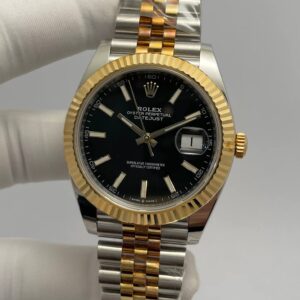 SKU07085 Rolex Datejust Twotone Black Dial Yellow Gold