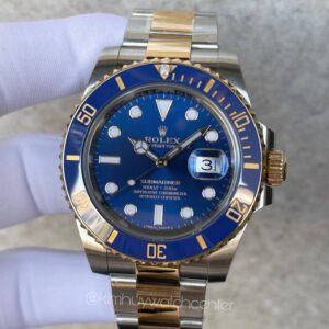 Rolex Submariner Bluesy Ceramic Bezel Twotone Yellow Gold