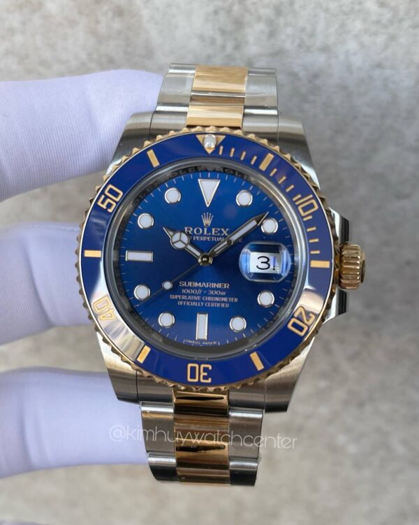 Rolex Submariner Bluesy Ceramic Bezel Twotone Yellow Gold