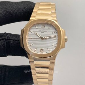Patek Philippe Nautilus White Dial Rose Gold