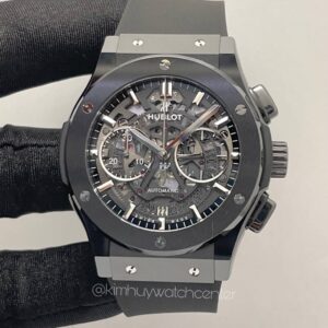 Hublot Aerofuaion Skeleton Dial Choronograph Black Ceramic