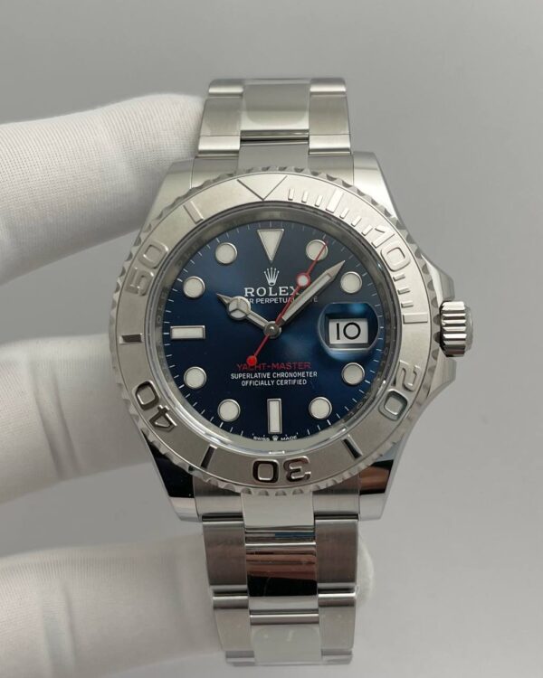 Rolex Yacht-Master Blue Dial Platinum Bezel Stainless Steel