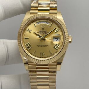 Rolex Daydate II Yellow Gold Champagne Dial Numerals Dial