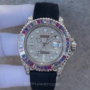 Rolex Yacht-Master Oysterflex “Cotton Candy Edition” Pave Diamond Dial