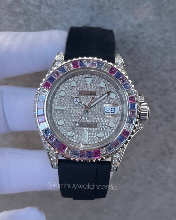 Rolex Yacht-Master Oysterflex “Cotton Candy Edition” Pave Diamond Dial