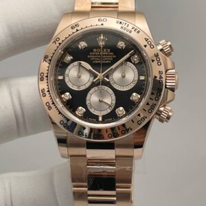 Rolex Daytona “126505” Full Rose Gold Black Dial Diamonds Numerals