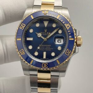 Rolex Submariner Bluesy Ceramic Bezel Twotone Yellow Gold & Steel