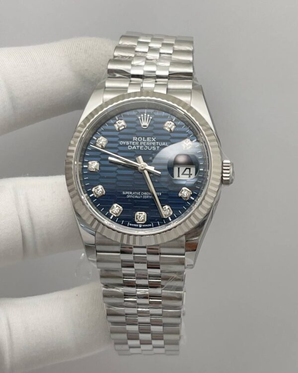 Rolex Datejust Blue Dial Diamond NumeralsJubilee Bracelet