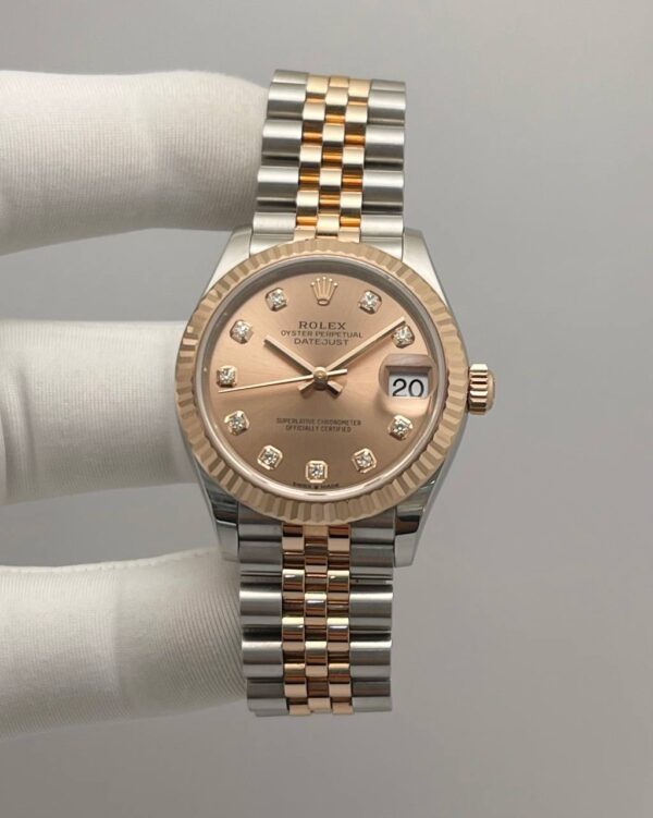 Rolex Datejust Lady Twotone Rose Gold & Steel Diamonds Numerals