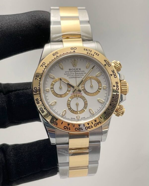 Rolex Daytona 116503 Twotone White Dial Yellow Gold & Steel