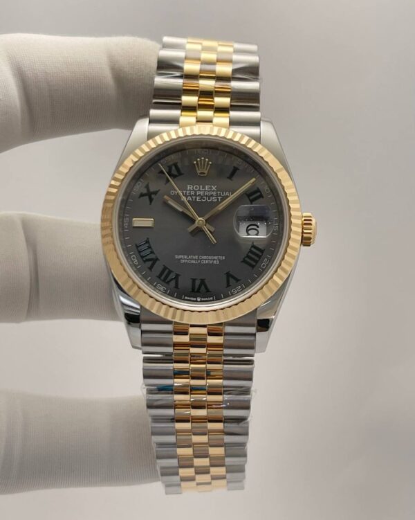Rolex Datejust II Twotone Wimbledon Dial Yellow Gold & Steel Jubilee Bracelet
