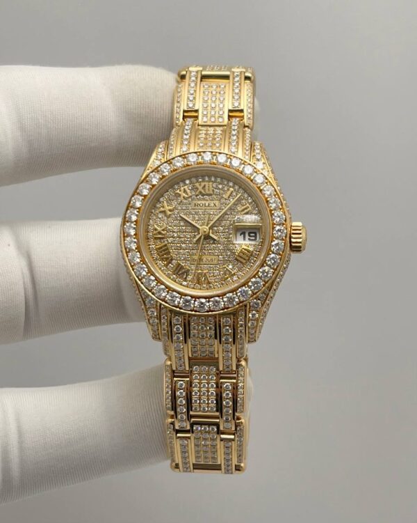 Rolex Lady Pearlmaster Datejust Yellow Gold “Icedout Diamond Sunshine Edition”