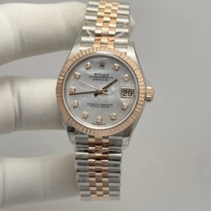 Rolex Datejust Twotone Rose Gold & Jubilee MOP Dial Diamonds Numerals