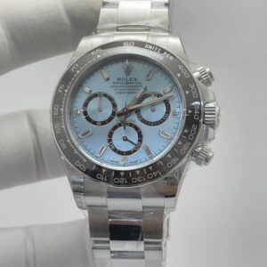 Rolex Daytona 126506 Ice Blue Dial Baguette Diamonds Numerals Platinum