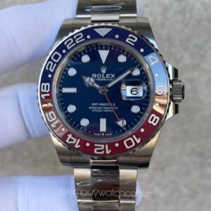 Rolex GMT-Master II Pepsi Blue Dial Ceramic Bezel White Gold Oyster Bracelet