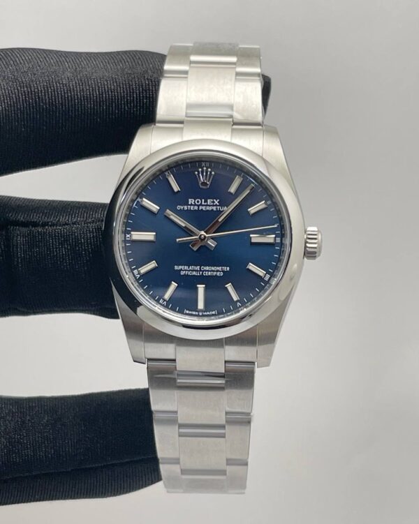 Rolex Oyster Perpetual Blue Dial Stainless Steel