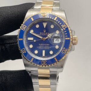 Rolex Submariner Bluesy Ceramic Bezel Twotone Yellow Gold & Steel
