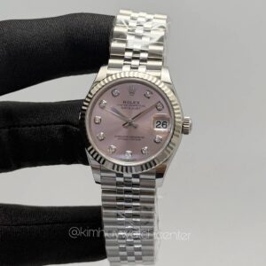 Rolex Datejust Lady Pink Dial Diamonds Numerals