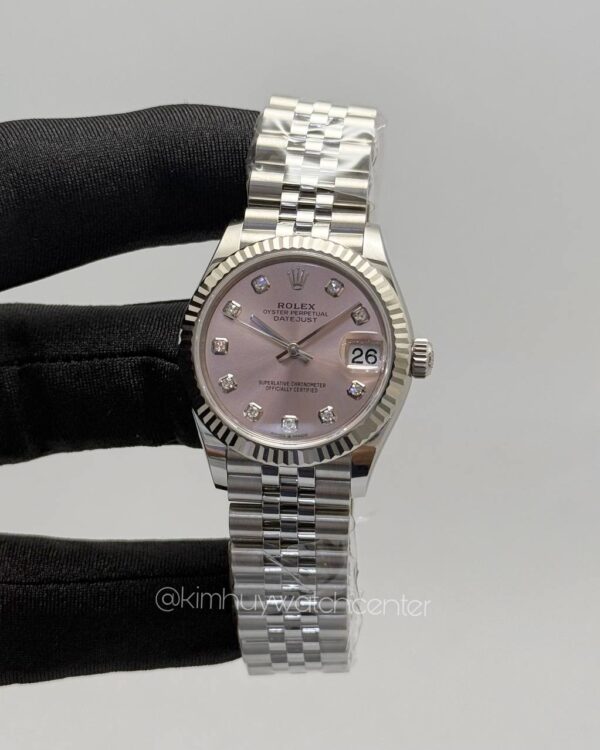 Rolex Datejust Lady Pink Dial Diamonds Numerals