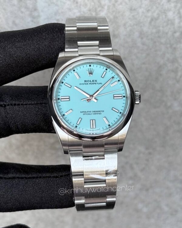 Rolex Oyster Perpetual Tiffany Blue Dial Stainless Steel 36MM Automatic