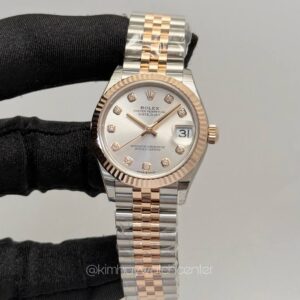 Rolex Datejust Lady Diamonds Numerlas Silver Dial